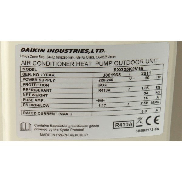DAIKIN FTXG25J-W / RXG25K