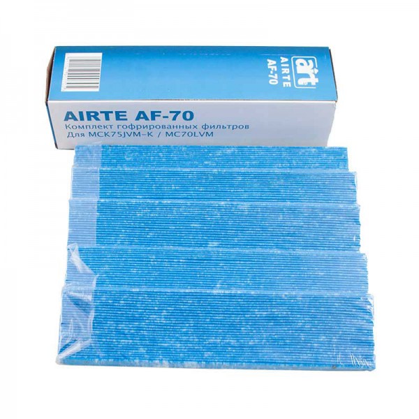 Двойной комплект фильтров AiRTe AF-70 гофрированных для DAIKIN MCK75JVM / MC70LVM Двойной комплект фильтров AiRTe AF-70 гофрированных для DAIKIN MCK75JVM / MC70LVM